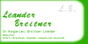 leander breitner business card